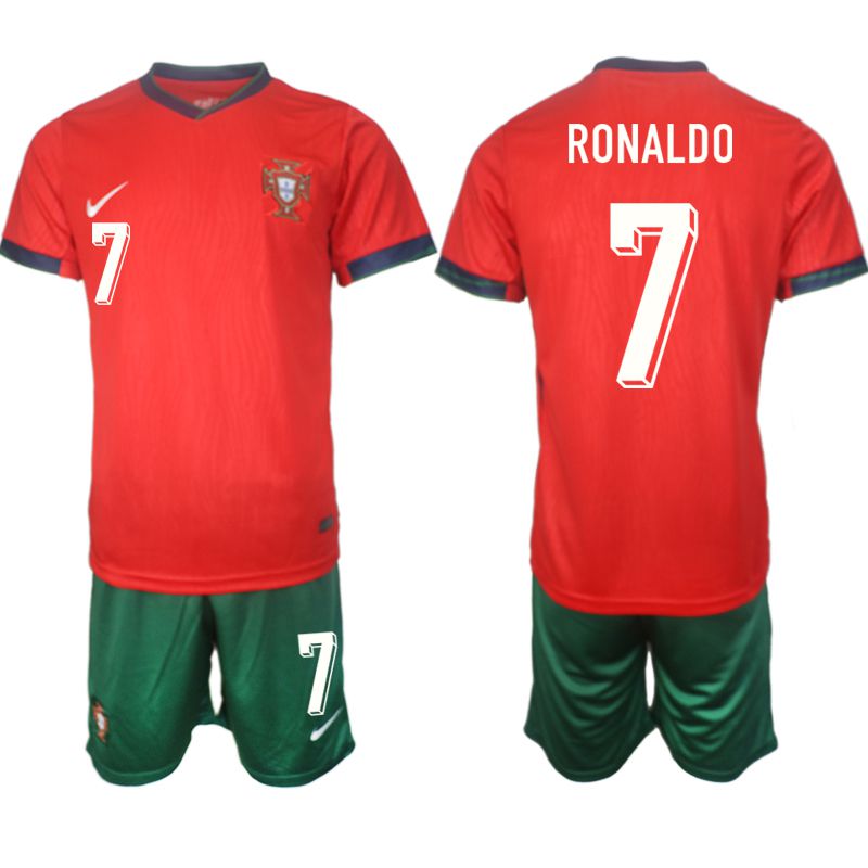 Men 2024-2025 Season Portugal home red #7 Soccer Jersey->portugal jersey->Soccer Country Jersey